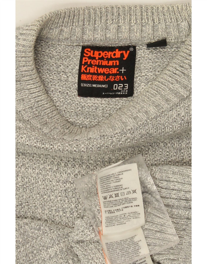 Superdry Jersey De Cuello Redondo Para Hombre De Algodón Gris Medio