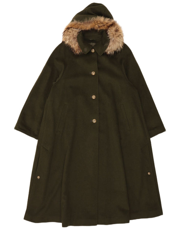 Moessmer Abrigo extragrande con capucha para mujer UK 10 Small Khaki