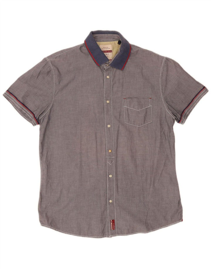 Trussardi Camisa Manga Corta Hombre XL Gris