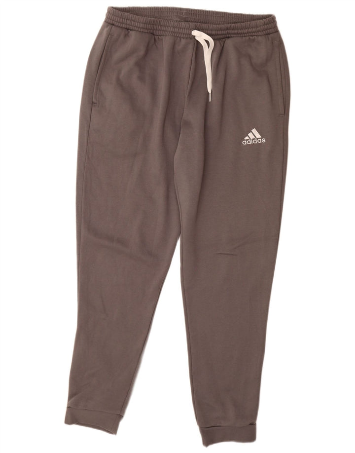 ADIDAS Hombre Chándal Pantalones Joggers Grande Gris Algodón
