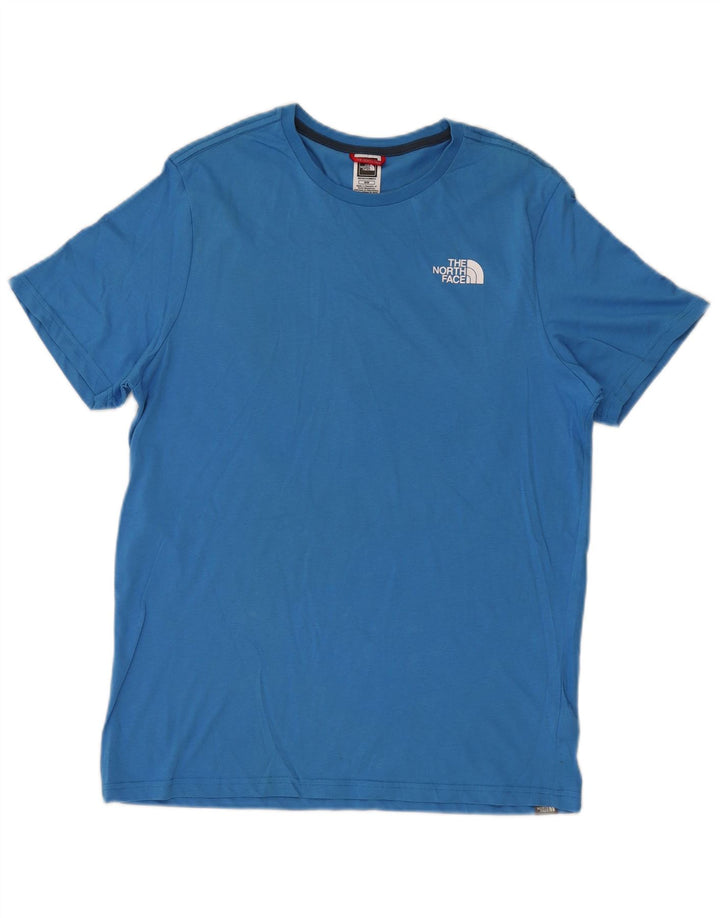 The North Face Hombre Camiseta Gráfica Top Algodón Azul Medio