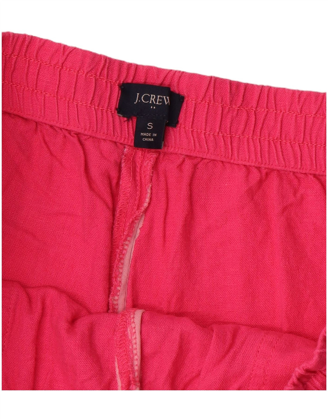J. CREW Pantalones cortos casuales para mujer pequeños W26 lino rosa