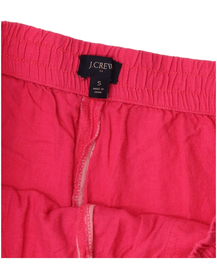 J. CREW Pantalones cortos casuales para mujer pequeños W26 lino rosa