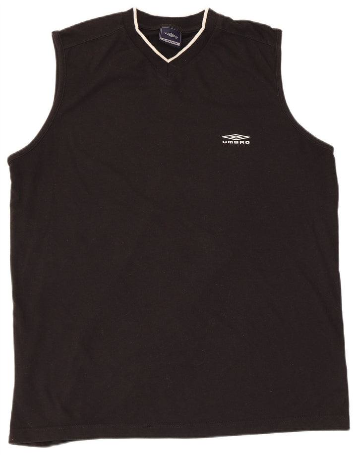 Umbro Hombre Chaleco Top XL Negro Poliéster Deportes
