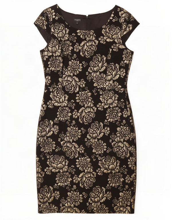 Hobbs Vestido tubo para mujer UK 40 Mediano Negro Floral Acrílico
