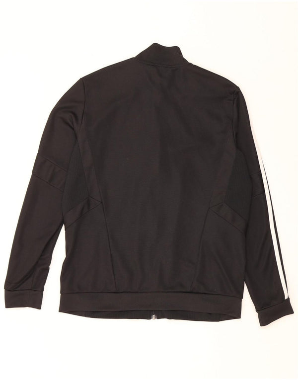 ADIDAS Mujer Climalite Chándal Top Chaqueta UK 16/18 Grande Negro