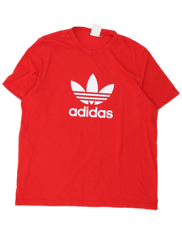 Adidas - Camiseta con gráfico regular para hombre, talla grande, color rojo