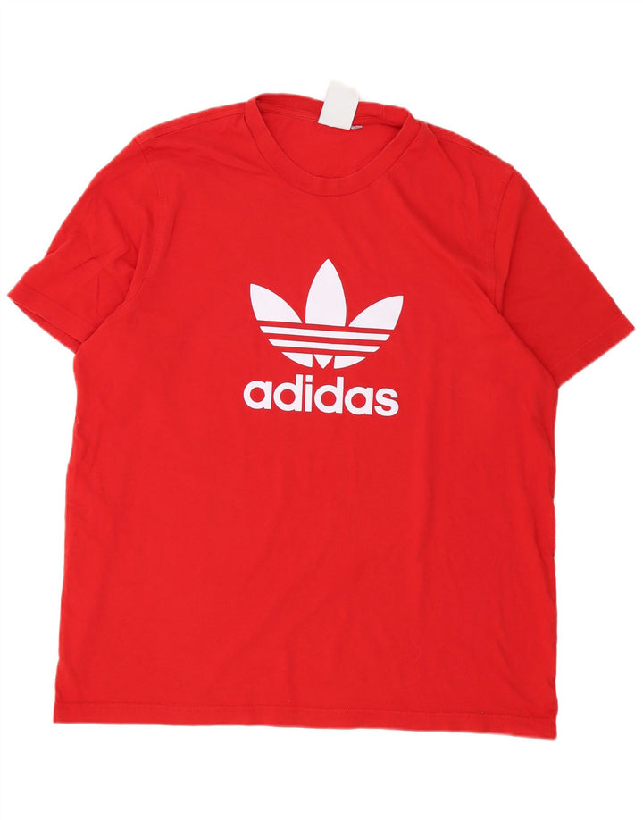 Adidas - Camiseta con gráfico regular para hombre, talla grande, color rojo