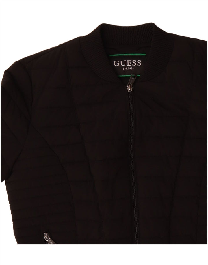 Guess Chaqueta Acolchada Mujer UK 42 Mediana Poliéster Negro
