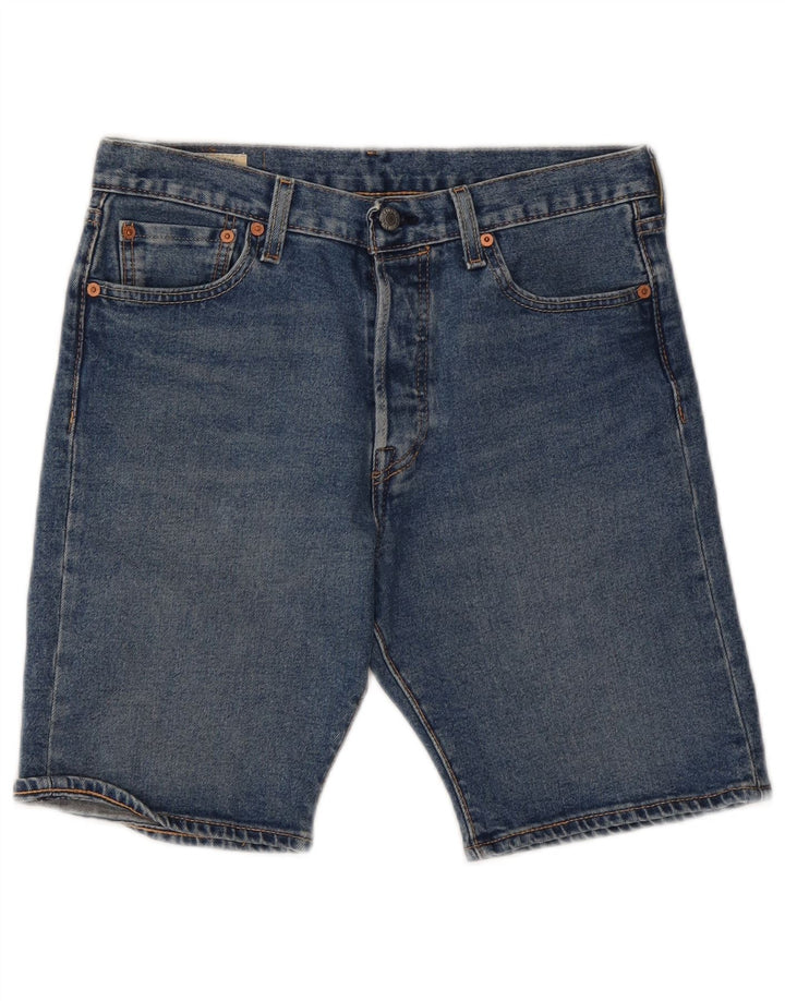 LEVI'S Mens 501 Denim Shorts W30 Algodón Azul Medio