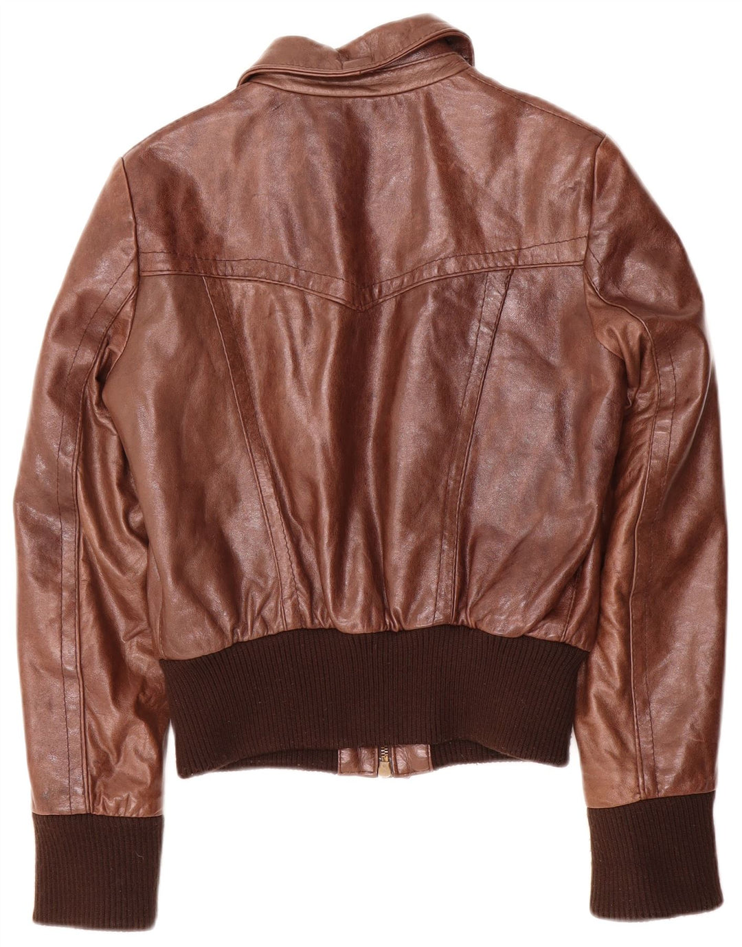 Chaqueta Bomber De Piel Conbipel Mujer IT 44 Marrón Medio