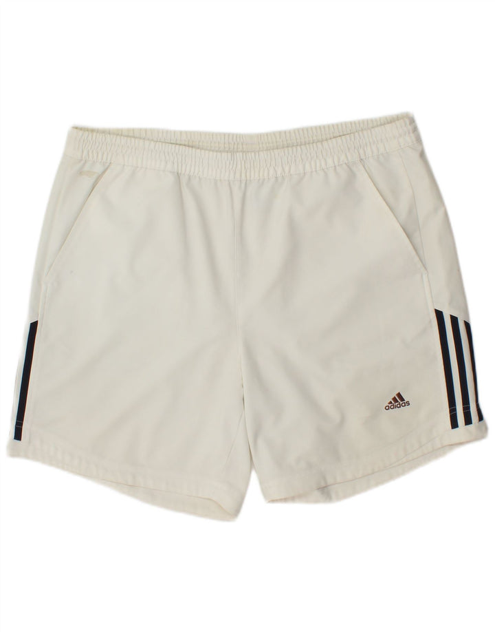 Adidas Pantalones cortos deportivos para hombre XL Blanco Poliéster