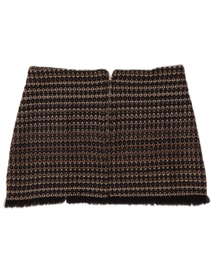 Zara Mujer Trafaluc Mini Falda Mediana W28 Negro Rayas