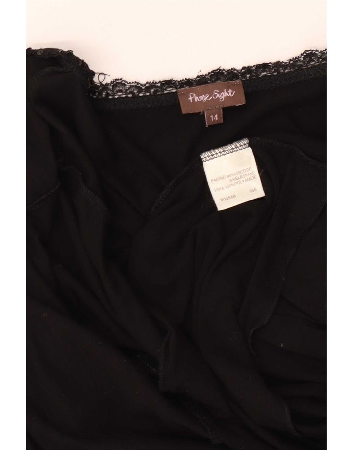 Phase Eight Suéter tipo cárdigan con lazo frontal para mujer UK 44 Viscosa negra mediana