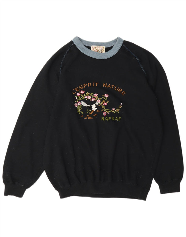 Naf Sudadera Estampada Mujer Jersey Talla Única Poliéster Negro