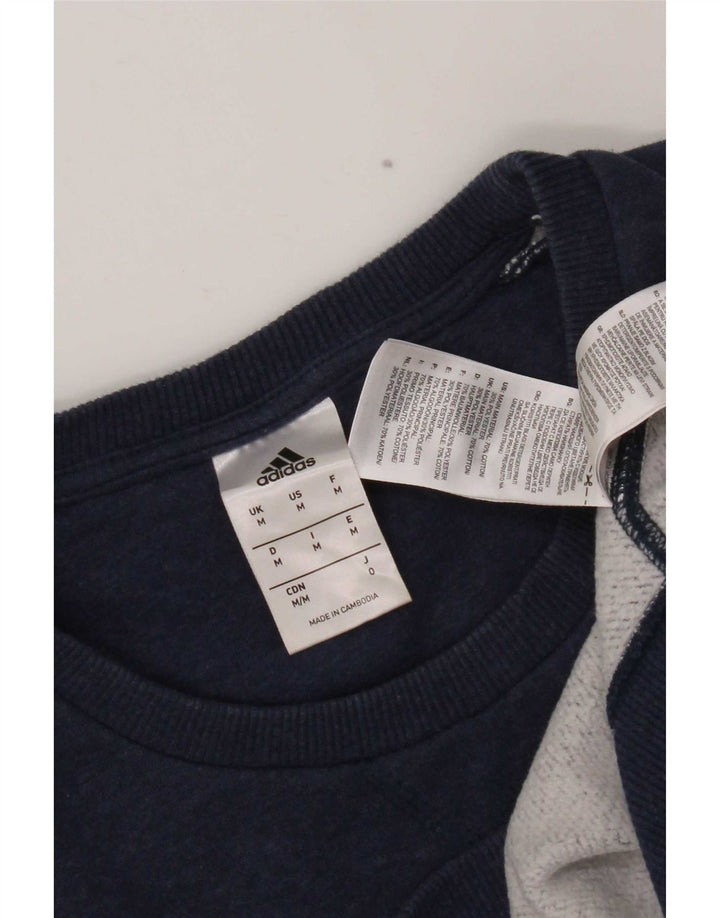 Adidas Hombre Sudadera Jumper Medium Azul Marino Algodón