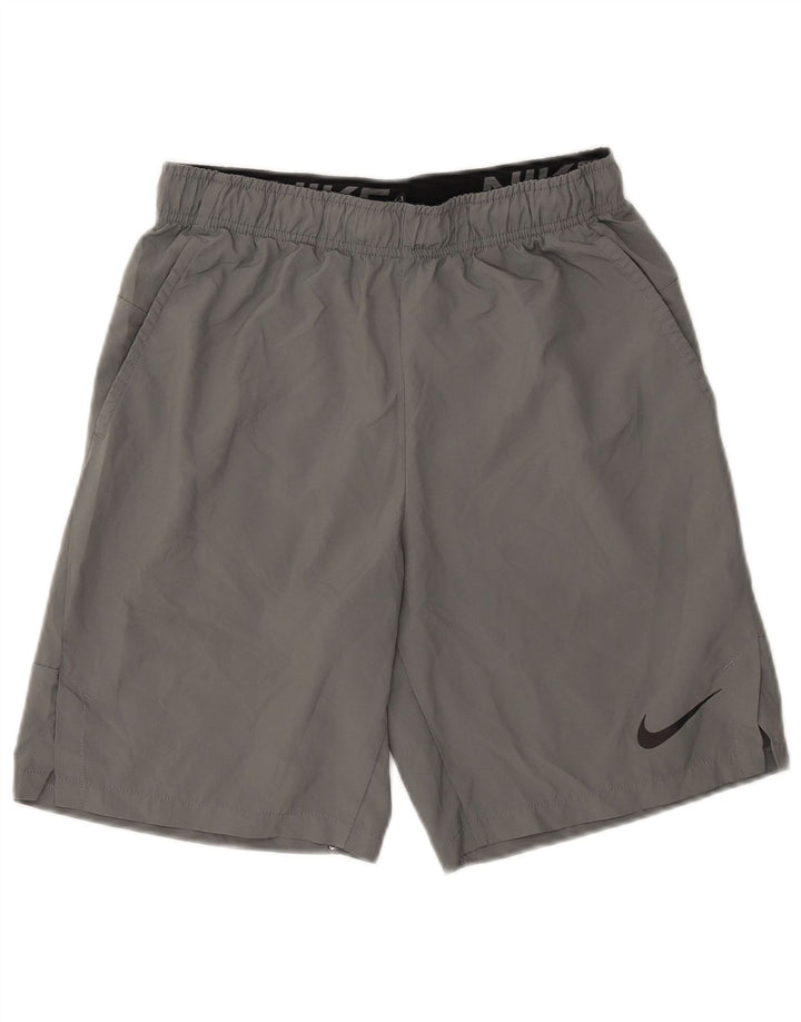 Nike Dri Fit - Pantalones cortos deportivos para hombre, ajuste estándar, poliéster gris pequeño