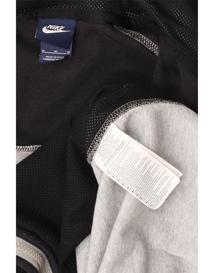 Nike - Sudadera con capucha y cremallera para hombre, algodón gris medio con bloques de color