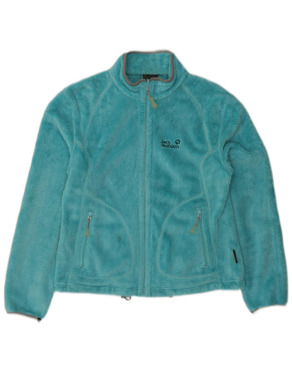 Jack Wolfskin Chaqueta polar para mujer UK 44 Poliéster azul medio