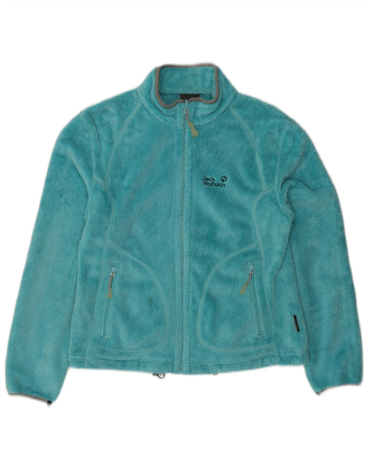 Jack Wolfskin Chaqueta polar para mujer UK 44 Poliéster azul medio