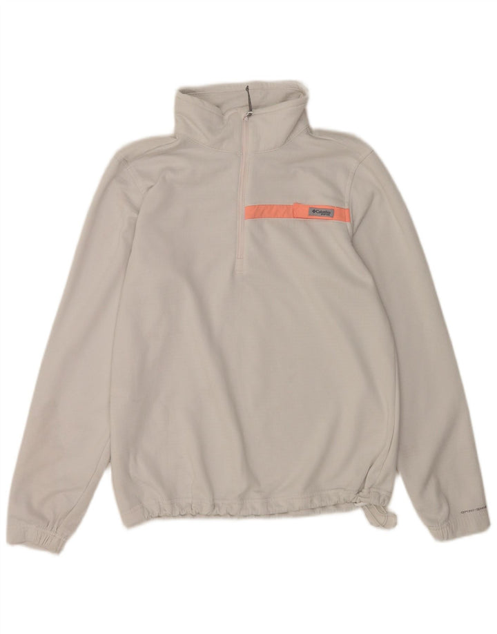 Columbia Sudadera Con Cremallera Y Cuello Para Hombre Jersey Small Gris Colorblock Poliéster