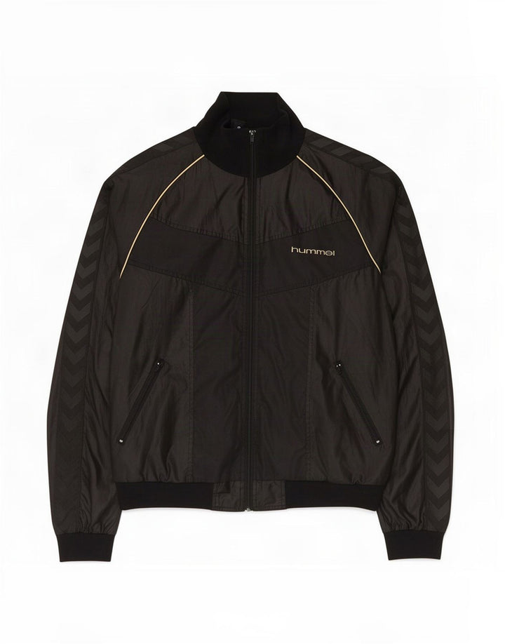 Hummel Mens Graphic Chándal Top Chaqueta Grande Poliéster Negro