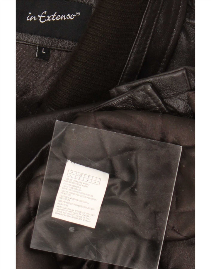 In Extenso Chaqueta de cuero para hombre UK 40 Large Brown