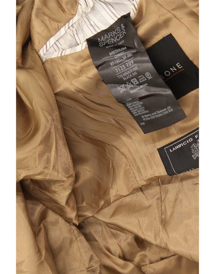 Marks & Spencer Abrigo para hombre UK 38 Medio Negro Poliéster