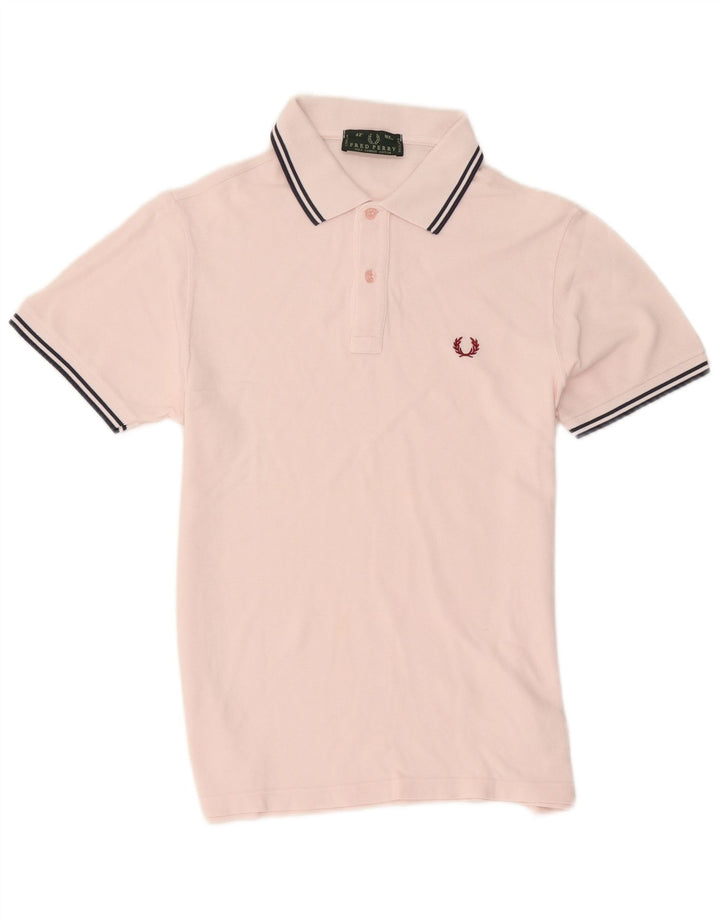 Polo Fred Perry Hombre De Algodón A Rayas Rosa Medio