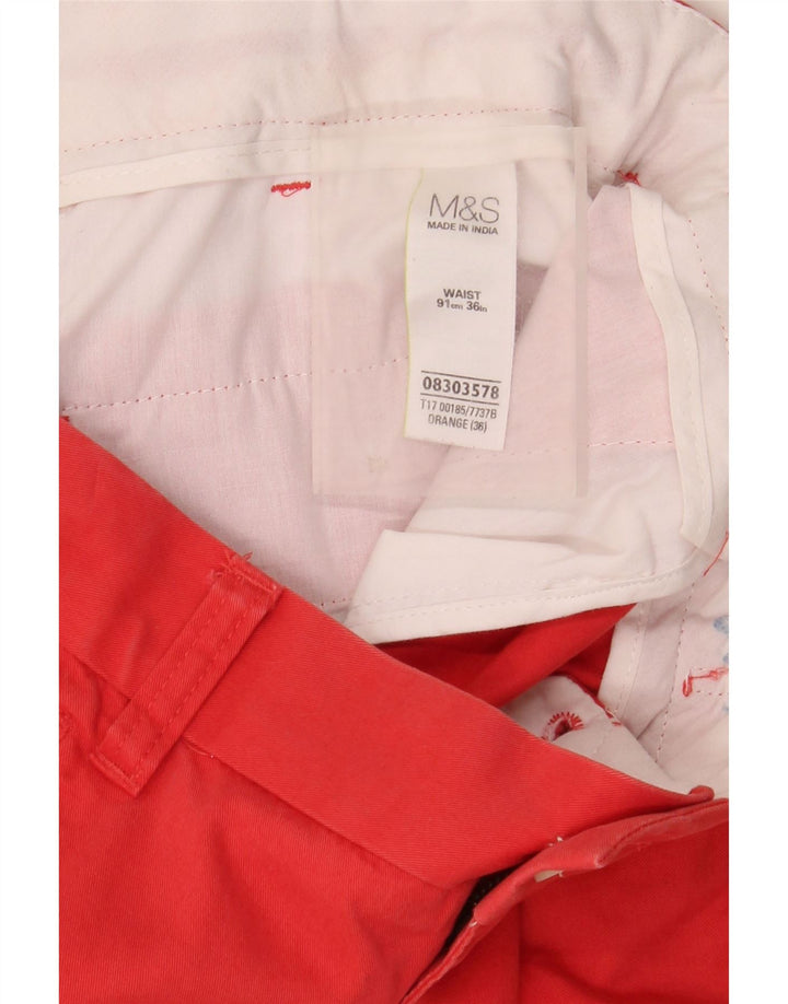 Marks & Spencer Pantalones cortos chinos para hombre W36 Algodón naranja grande
