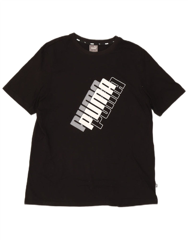 Puma - Camiseta gráfica para hombre, talla grande, color negro