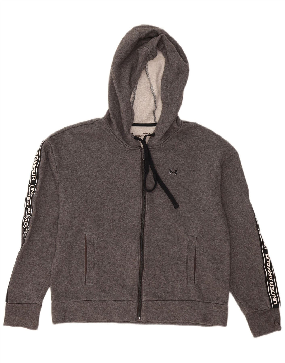 Under Armour Sudadera con capucha y cremallera para mujer Reino Unido 44 Gris medio Colorblock