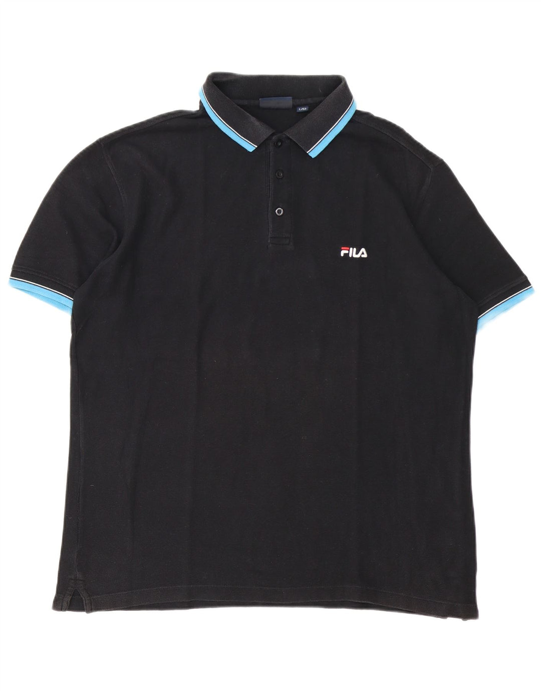 Fila Polo Hombre IT 52 Grande Algodón Negro
