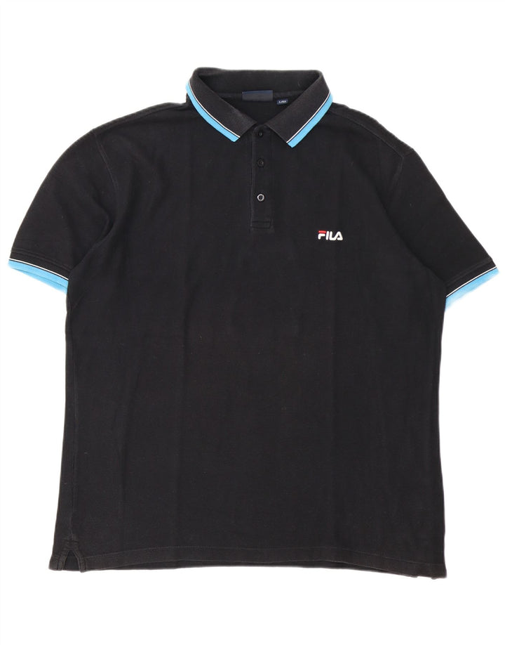 Fila Polo Hombre IT 52 Grande Algodón Negro