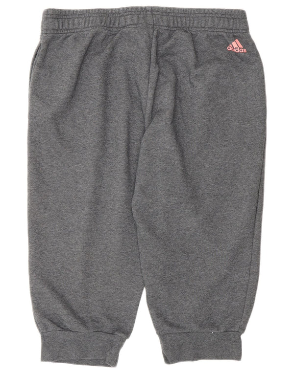Adidas Mujer Graphic Capri Chándal Pantalones Joggers UK 16/18 Grande Gris
