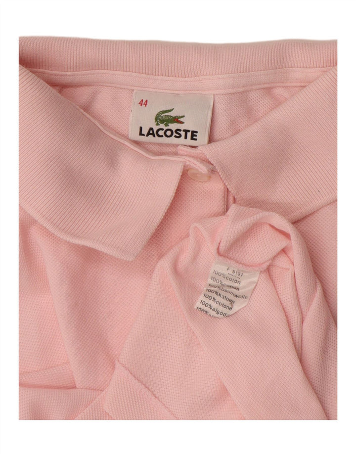 Polo Lacoste Mujer Talla 44 Algodón Rosa Grande