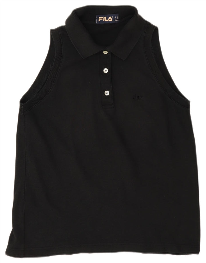 Fila Polo Sin Mangas Para Mujer IT 46 Grande Negro