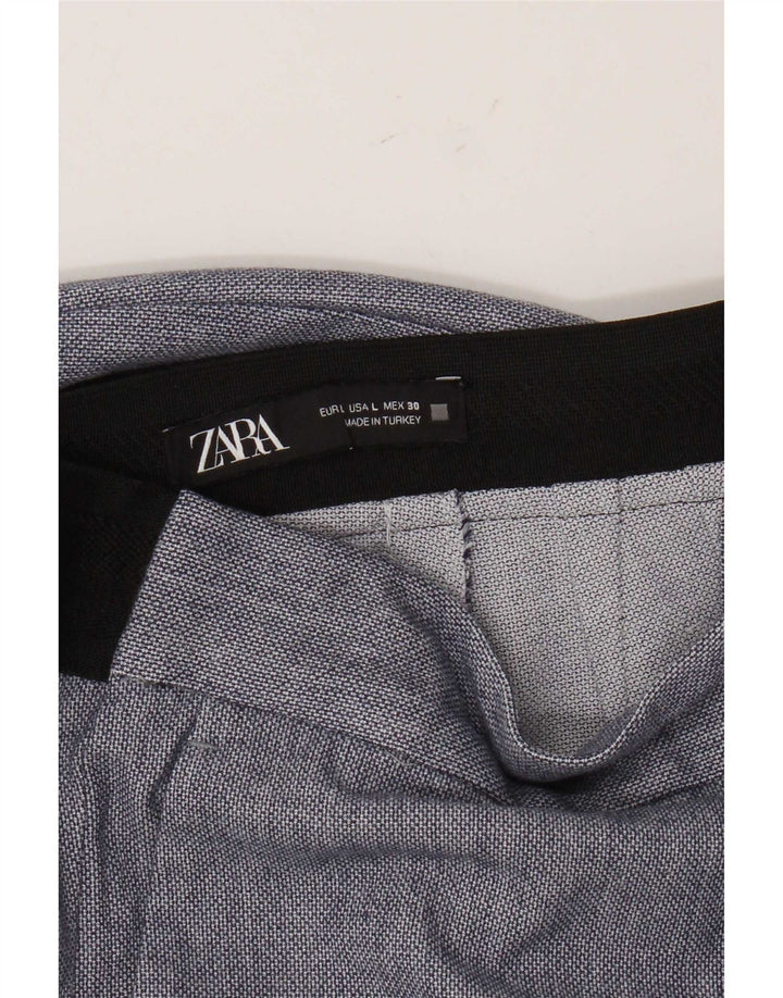 Zara Mujer Pantalón Chino Regular Grande W30 L27 Azul