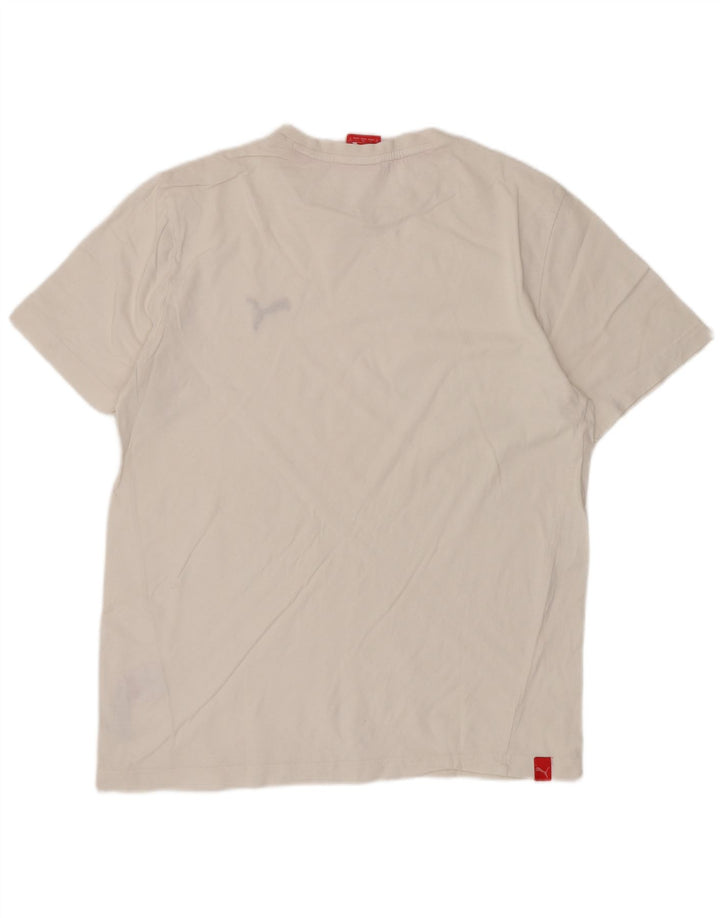 Puma - Camiseta para hombre, talla pequeña, algodón blanco