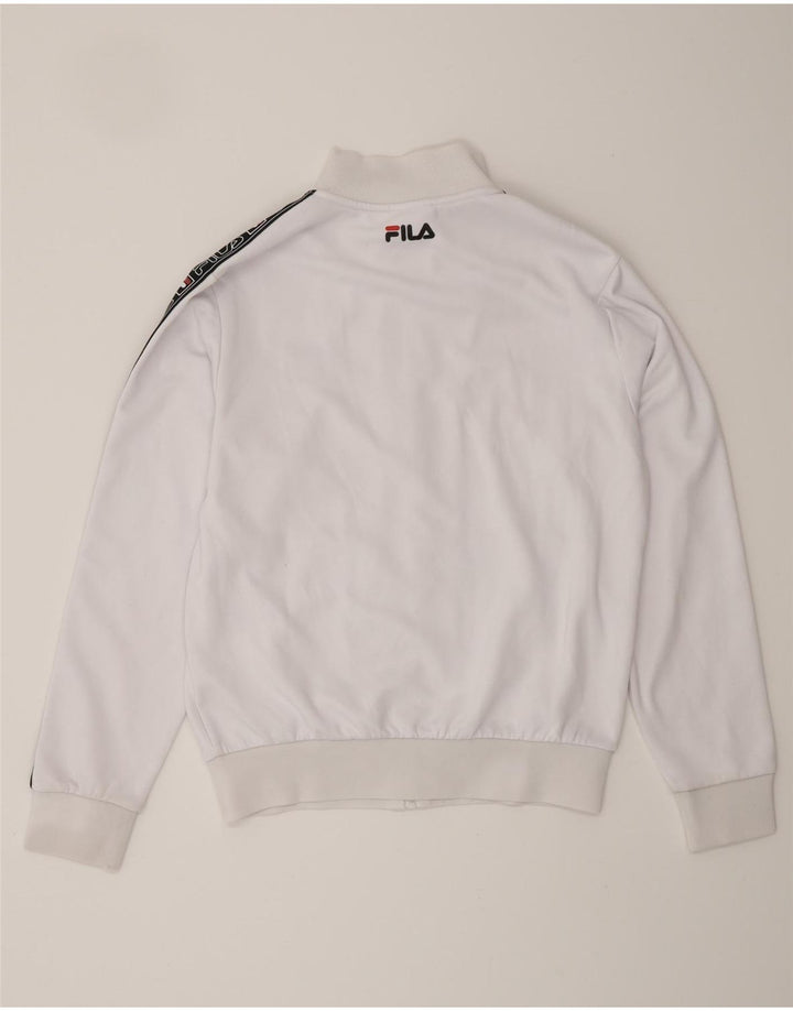 FILA Chaqueta de chándal con gráfico para mujer UK 40 Large White Colourblock