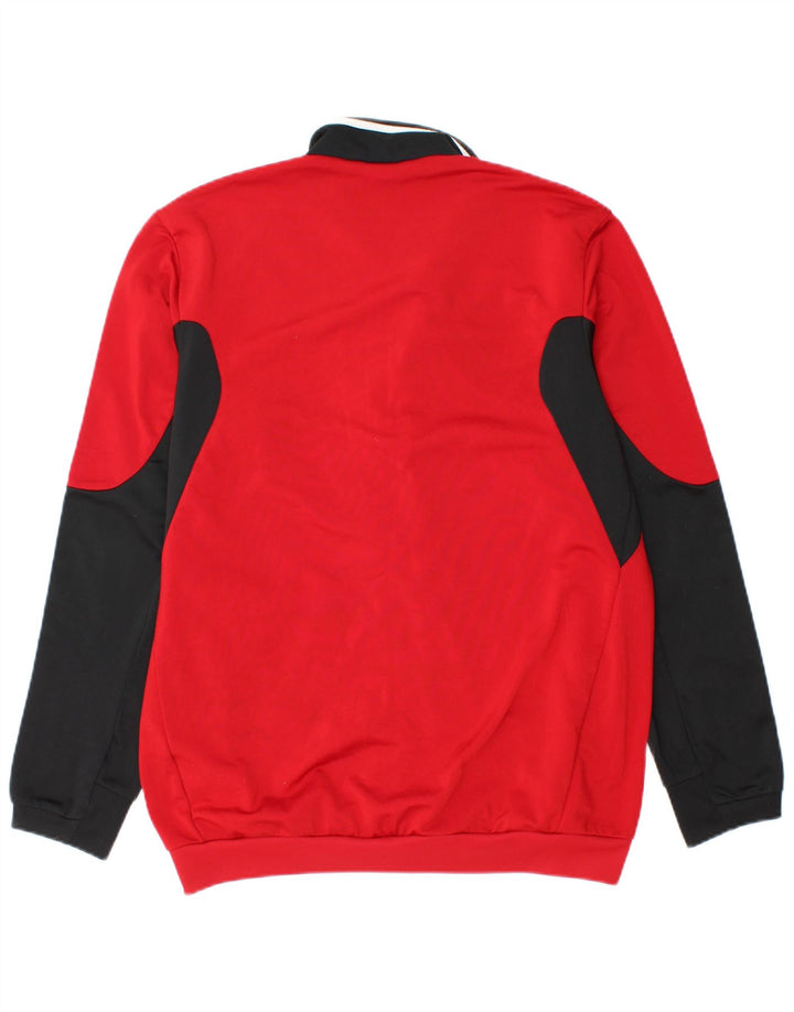 ADIDAS Chaqueta de chándal para hombre UK 36/38 Small Red Colourblock Poliéster