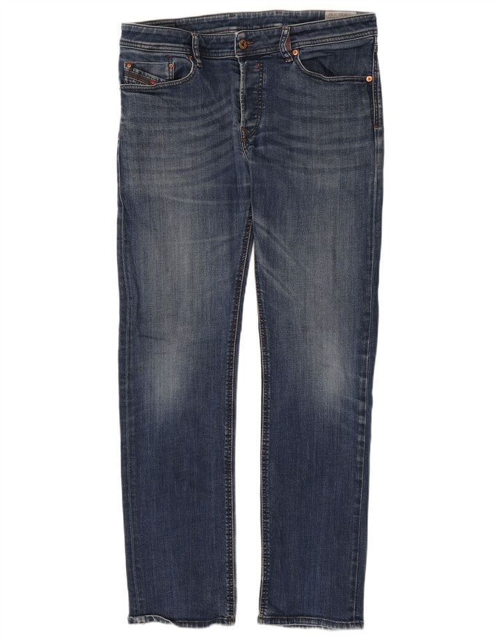 Diesel Hombre Waykee Regular Vaqueros Rectos W33 L34 Algodón Azul