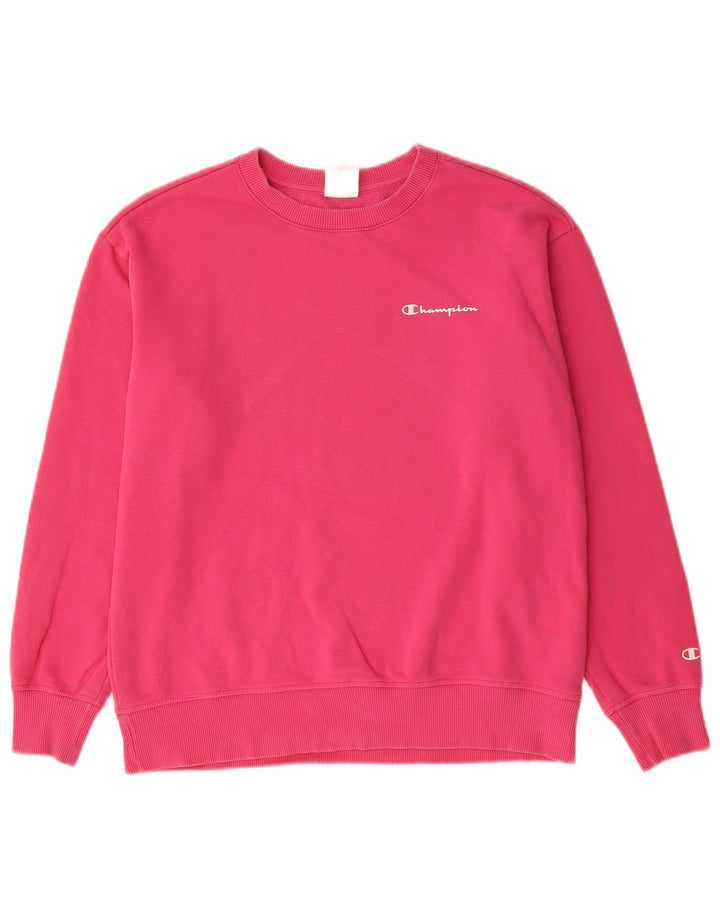 Champion Sudadera extragrande para mujer, talla 10, algodón rosa pequeño