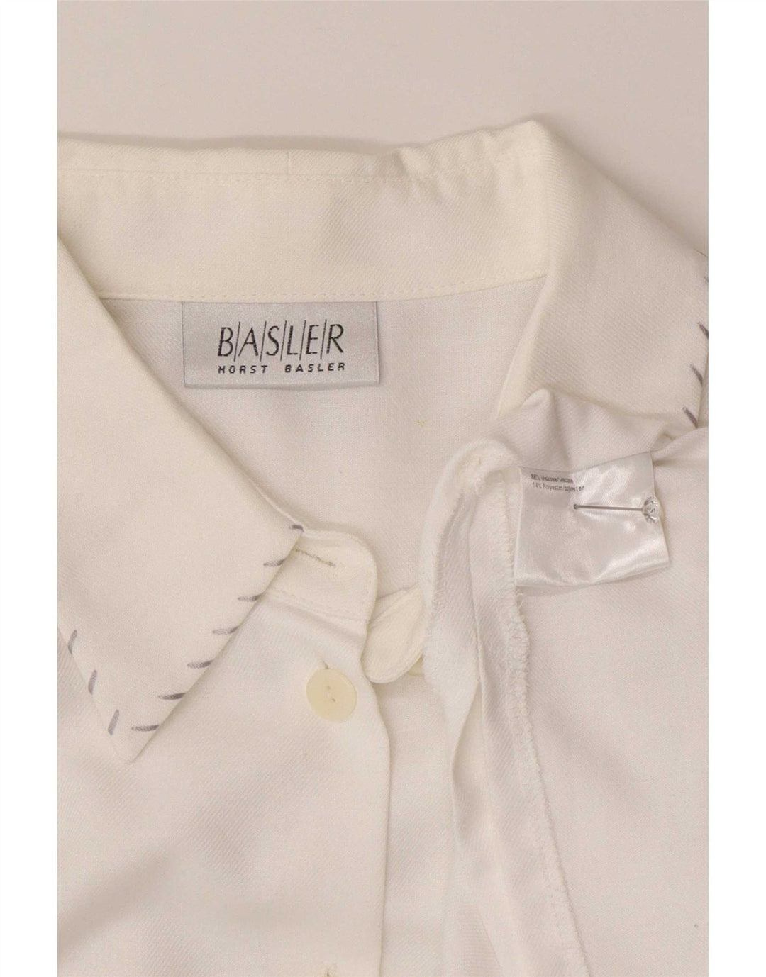 Basler Blusa camisera para mujer EU 44 XL Viscosa blanca