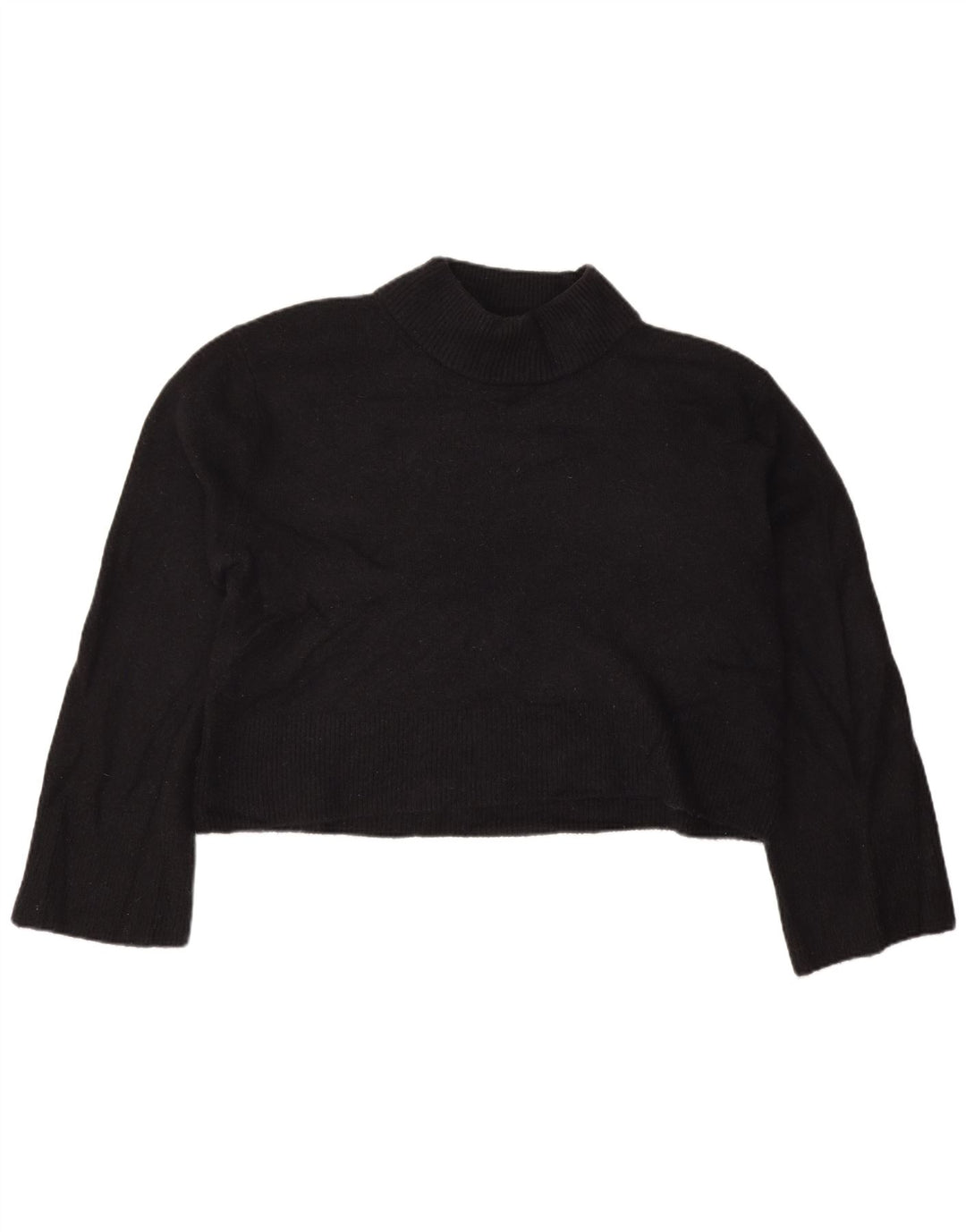 J. CREW Suéter tipo jersey de gran tamaño con cuello de tortuga para mujer UK 10 Small Black