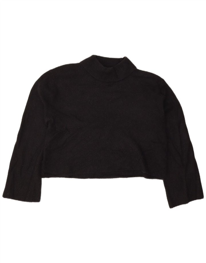 J. CREW Suéter tipo jersey de gran tamaño con cuello de tortuga para mujer UK 10 Small Black