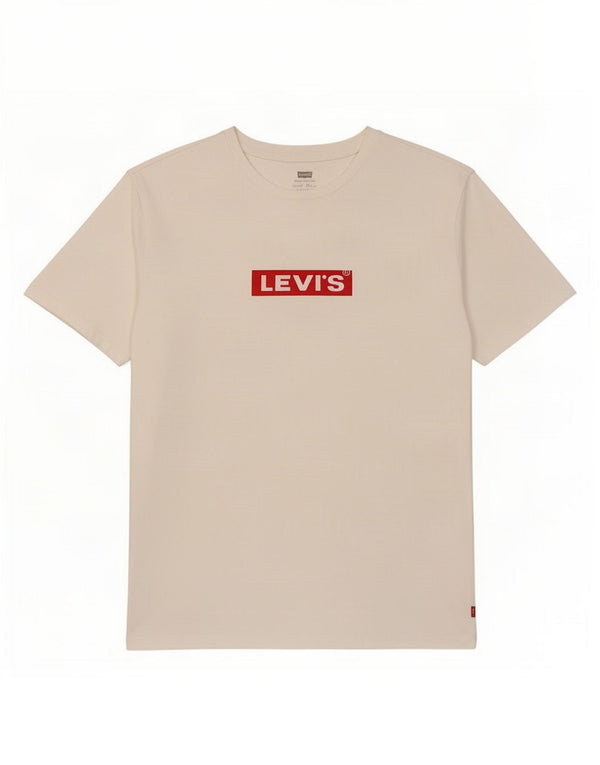 Levi's Camiseta gráfica para hombre Top grande de algodón blanco