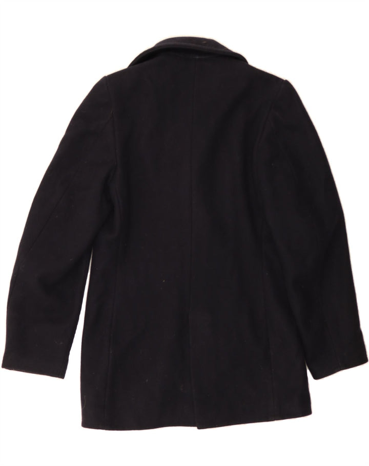FENDISSIME Womens Pea Coat IT 42 Medium Navy Blue Wool Vintage Fendissime and Second-Hand Fendissime from Messina Hembry 