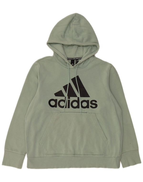 ADIDAS Sudadera con capucha gráfica para mujer UK 20/22 XL Verde Algodón