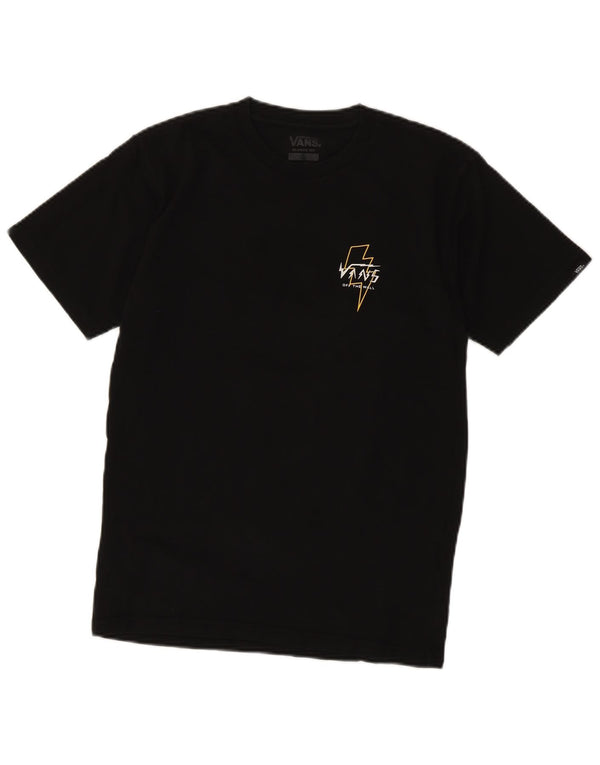 Vans Camiseta con gráfico de corte clásico para hombre, talla pequeña, color negro
